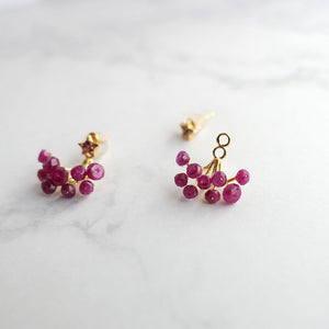 
            
                Load image into Gallery viewer, G&amp;amp;B Limited/Ruby Star x Ruby earrings/K10
            
        