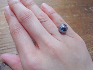 
            
                Load image into Gallery viewer, Black Shell Pearl Ring
            
        